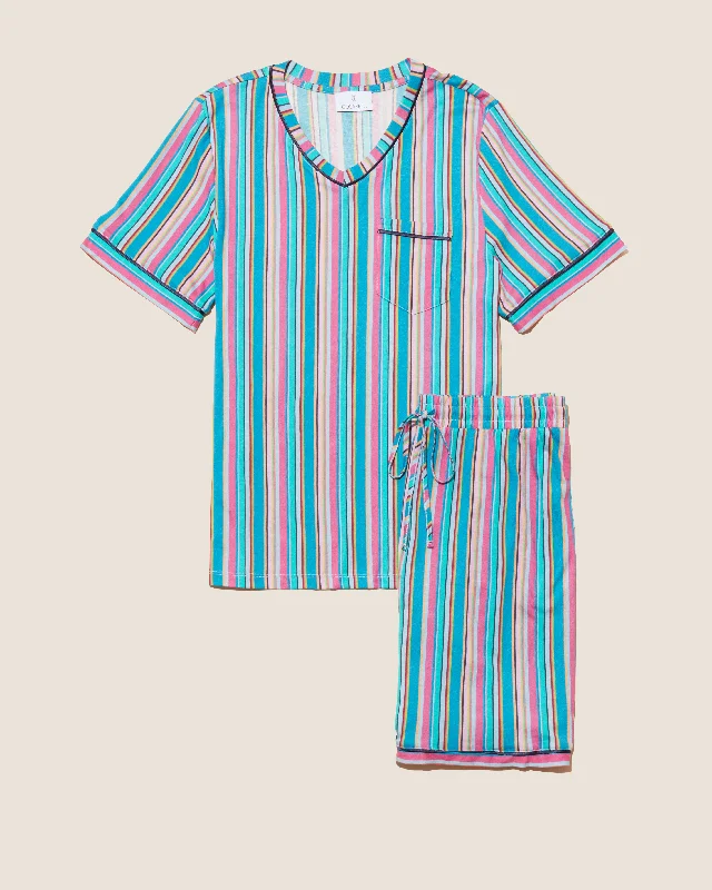 Ensemble Pyjama Haut À Manches Courtes Et Short Pour Hommes