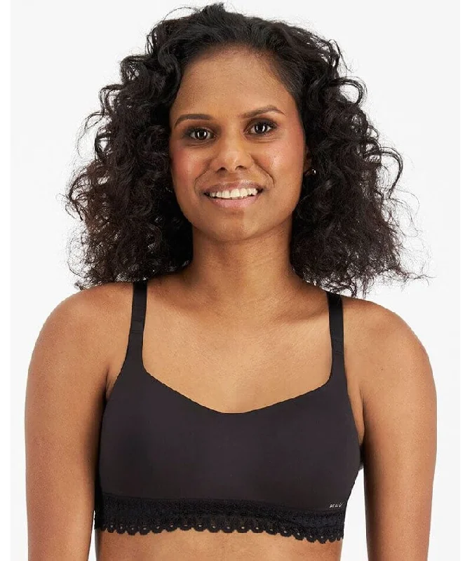 Low Price Berlei UnderState Lace Wire-free Crop Bra - Black