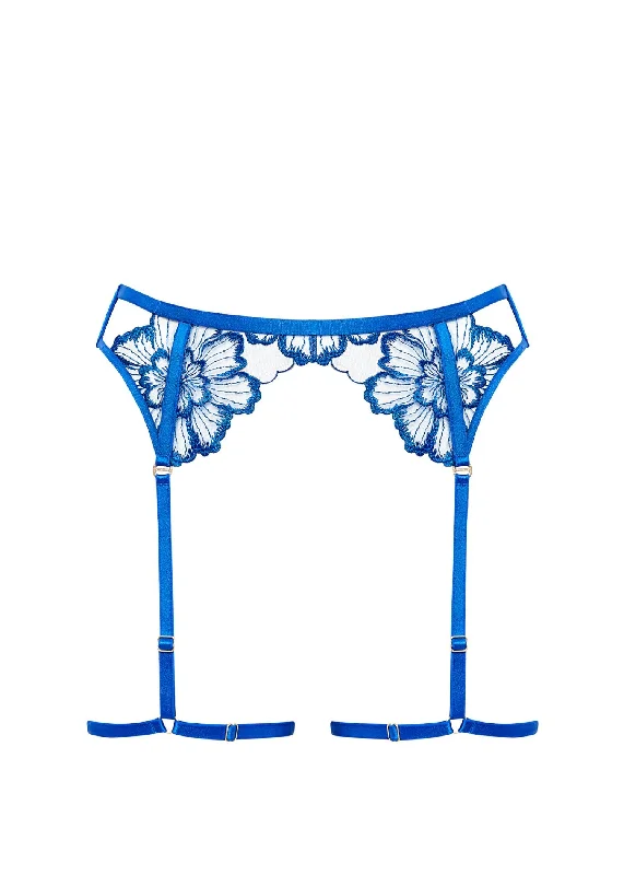 Online Exclusive Catalina Thigh Harness (Egyptian Blue/Sheer)
