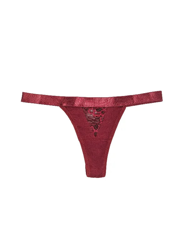 Members Only AiraModal™ Bold Burgundy Modal Thong