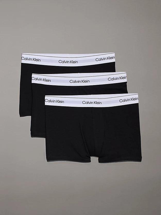Extra Savings Calvin Klein 3 Pack Men's Modern Cotton Trunks - Black