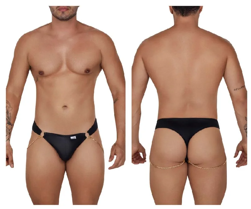 Weekend Deals to Brighten Your Day CandyMan 99669 Chain Thongs Color Black