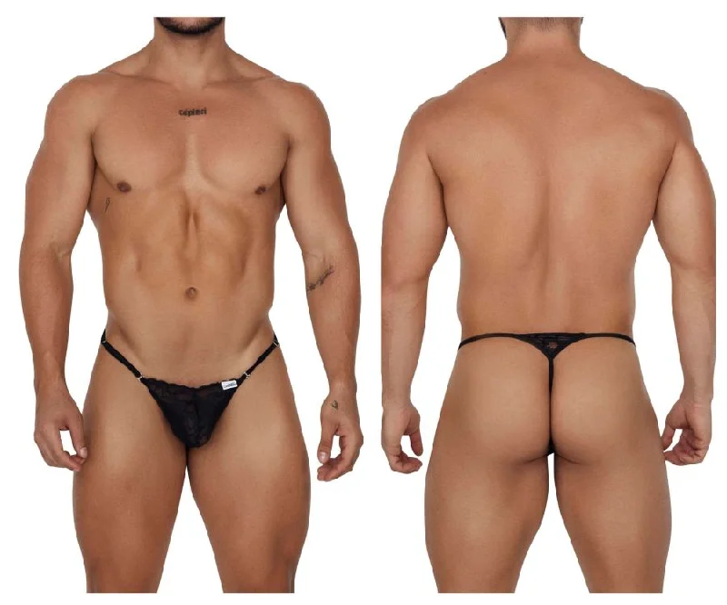 Weekend Offers You Can't Ignore CandyMan 99685 Lace Thongs Color Black