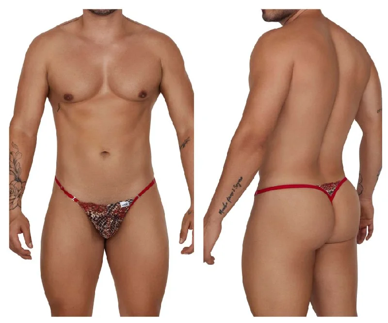 Weekend Savings Fiesta CandyMan 99685 Lace Thongs Color Red-Print