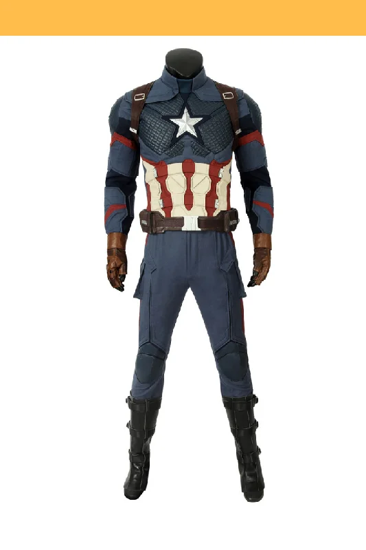 Time-Limited Offer Captain America Avengers Endgame Steel Blue Cosplay Costume