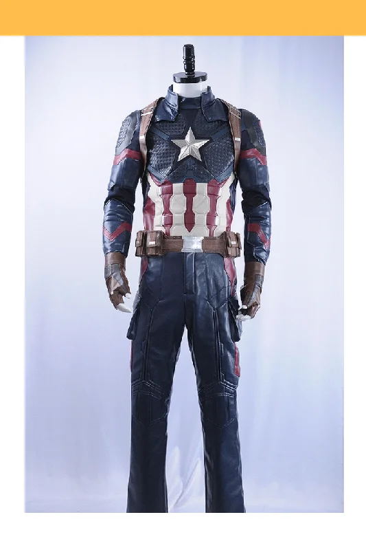 Weekend Specials Just for You Captain America Metallic Navy PU Leather Cosplay Costume Weekend Specials Just for You Captain America Metallic Navy PU Leather Cosplay Costume