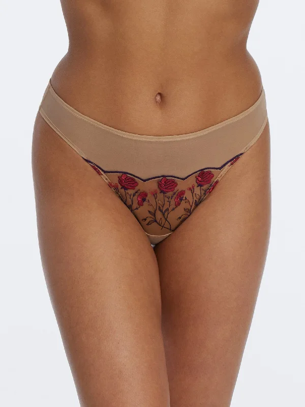 Price Buster Enamoured Tattoo Lace Thong - FINAL SALE