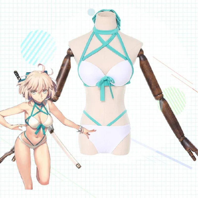 Weekend Offers That Sizzle Fate/Grand Order Okita Souji Alter Cosplay Costume Sexy Bikini Swimsuit
