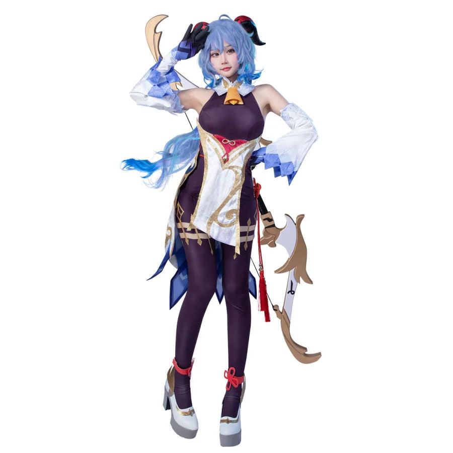 Weekend Discounts You Deserve Genshin Impact Ganyu Cosplay Costume Jacquard Upgrade Version C00524 Weekend Discounts You Deserve Genshin Impact Ganyu Cosplay Costume Jacquard Upgrade Version C00524