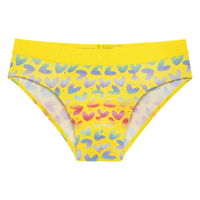 New Markdowns PRIDE EDITION- Heartbreaker Gold Print Low Rise Brief