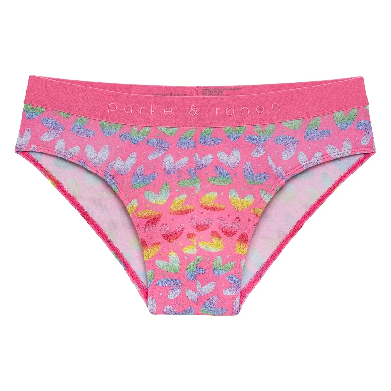 Don't Wait PRIDE EDITION- Heartbreaker Pink Print Low Rise Brief