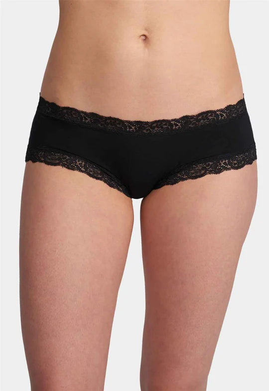 Weekend Bargains Await You Iconic Cotton Boyshort In Black - Fleurt