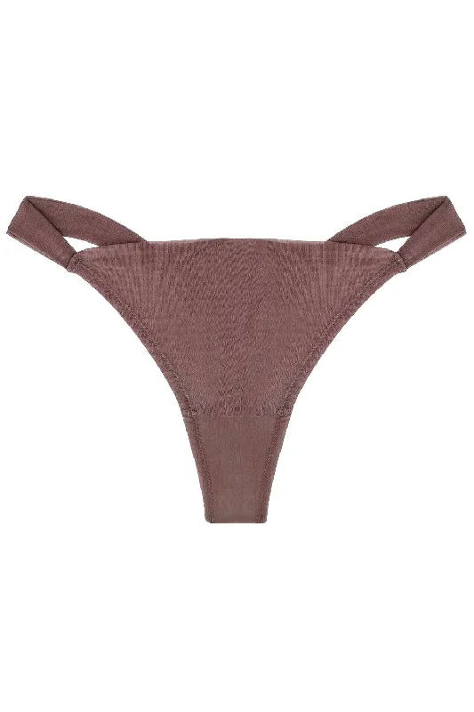 Act Fast Ideallia Mocha low-waisted thongs