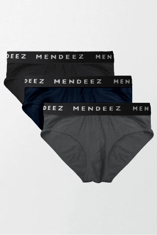 Extra Discount Jacquard Brief - Pack of 3 (Black, Navy, Charcoal)