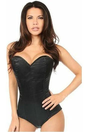 Must-Have Deals Lavish Black Satin Corset Romper