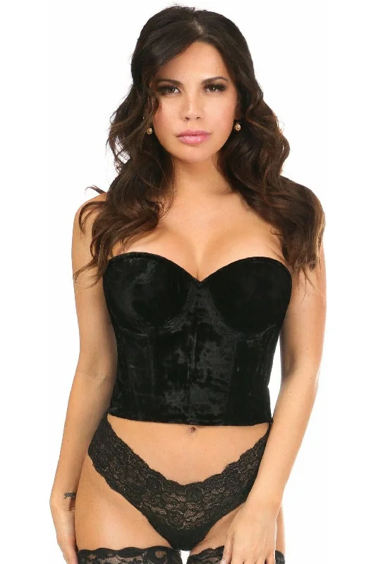 Sale Event Lavish Black Velvet Underwire Bustier