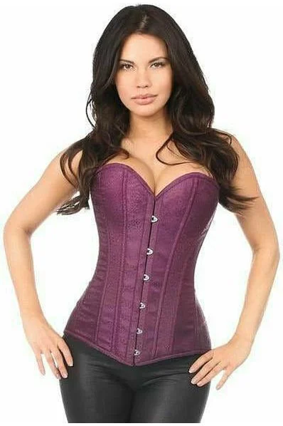 Savings Bonanza Lavish Plum Brocade Corset