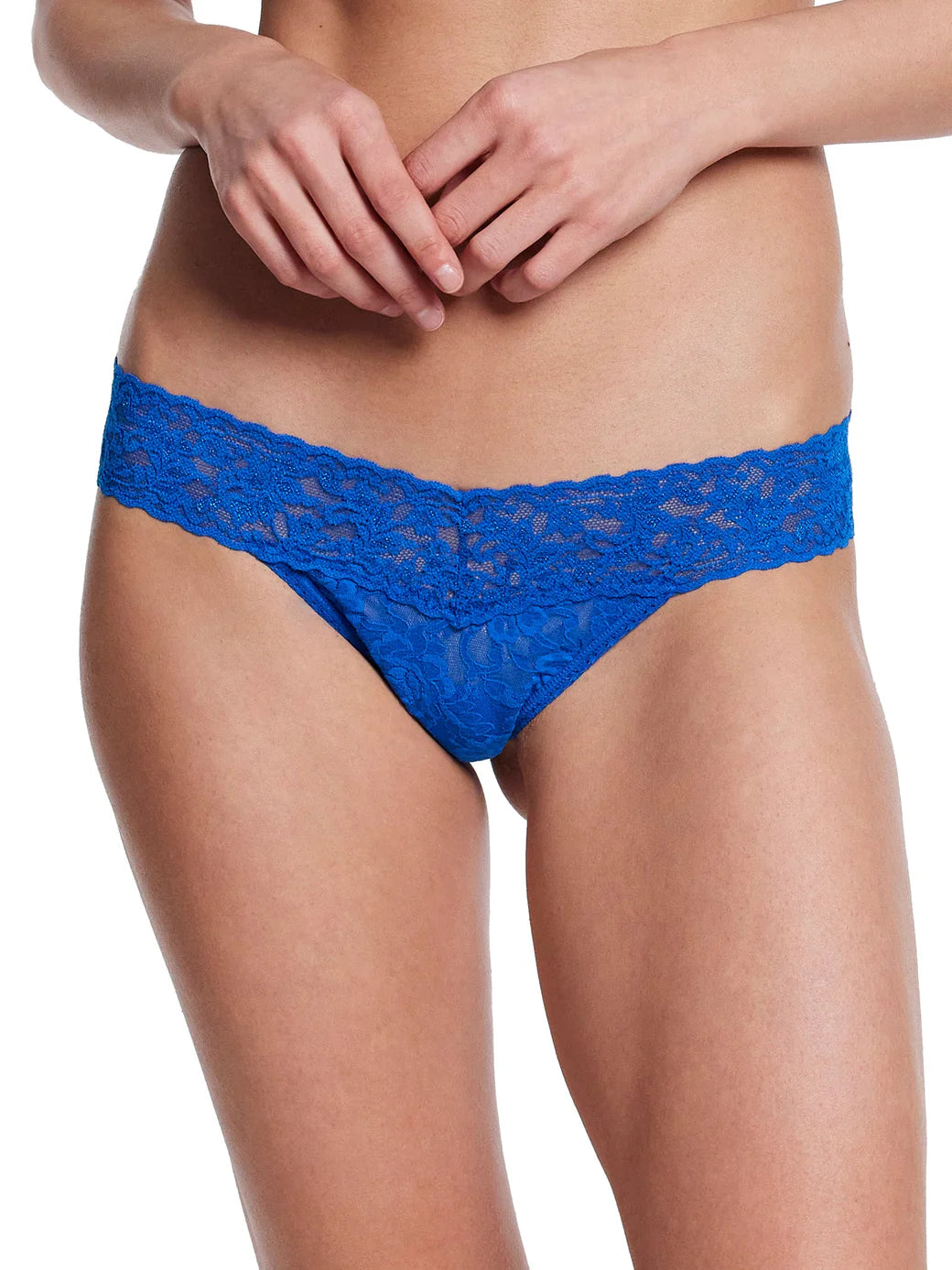 Year-End Sale Low Rise Signature Lace Thong In Deep Dive - Hanky Panky