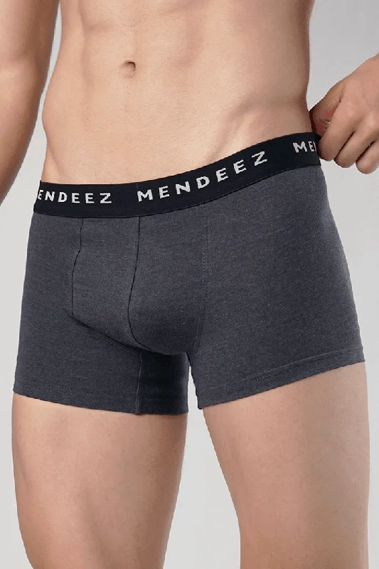 Now or Never Boxer Trunks - Charcoal Grey