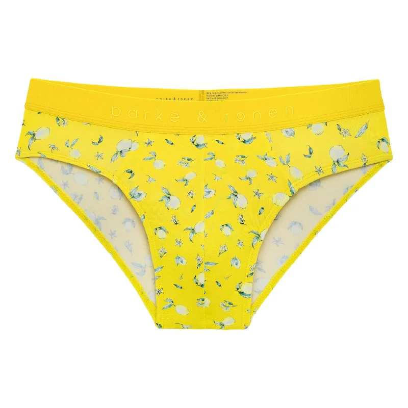 Discount Mania Meyer Lemon Yellow Print Low Rise Brief