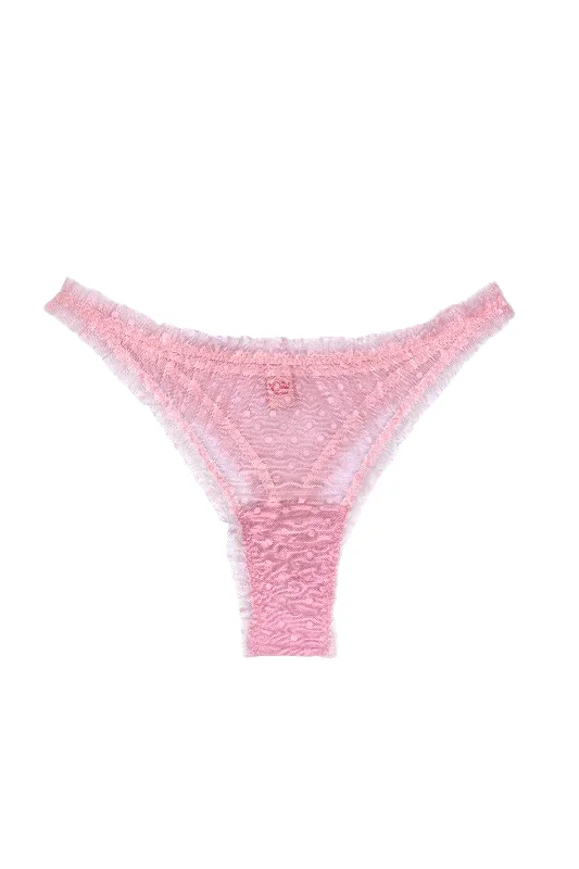 Super Bargain Mimi Pink dots high waisted thongs