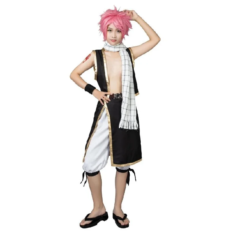 Take Advantage Fairy Tail Natsu Cosplay Costumes Outfits with Scarf mp000115
