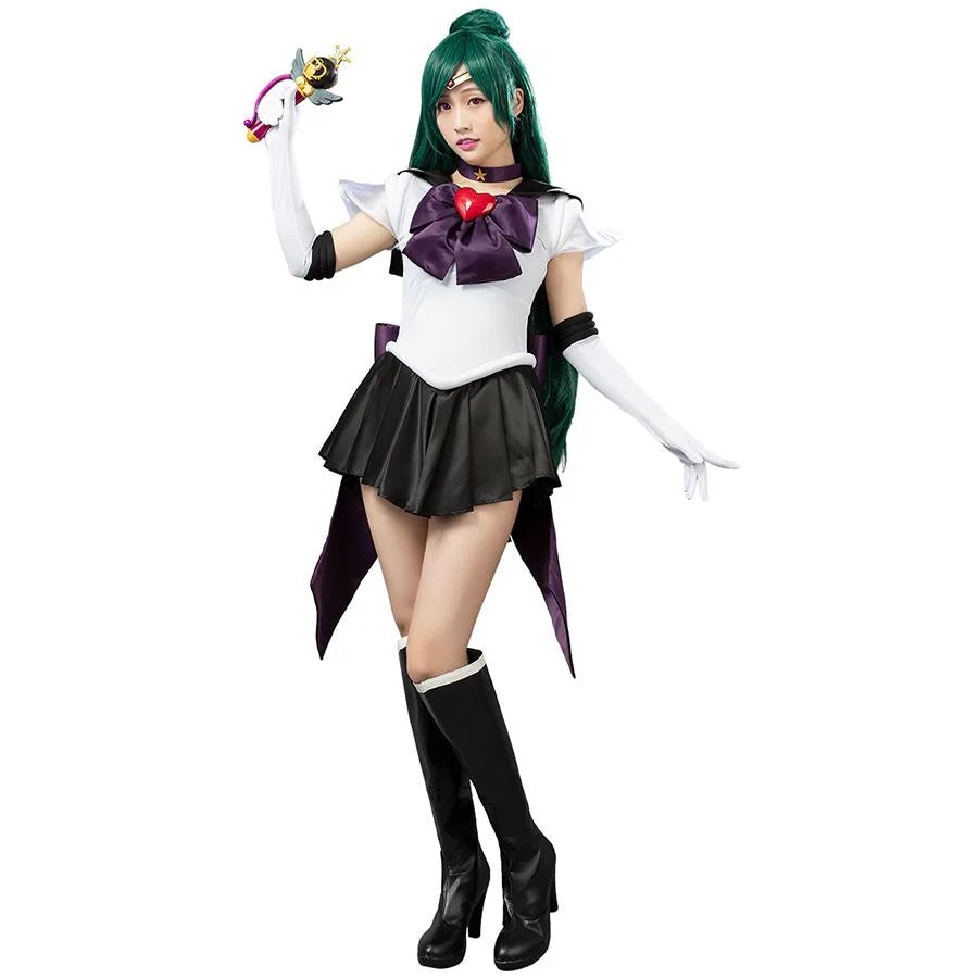 Hurry Up Sailor Super S Film Sailor Pluto Setsuna Meioh Trista Cosplay Costumes mp001410 Hurry Up Sailor Super S Film Sailor Pluto Setsuna Meioh Trista Cosplay Costumes mp001410