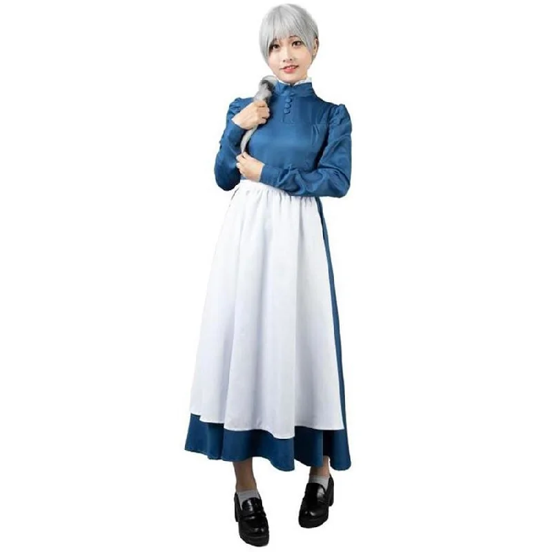 Weekend Offers That Please Howl's Moving Castle Sophie Hatter Cosplay Costumes Maid Blue Dress mp004181
