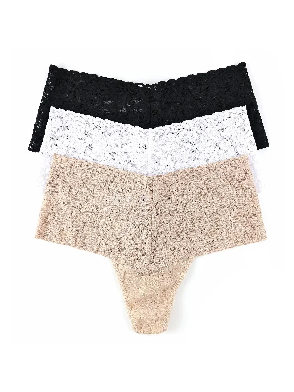Midnight Madness 3 Pack Retro Lace Thong Exclusive