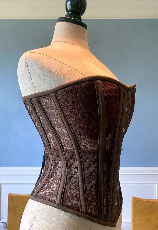 Unmissable Offer Overbust mesh authentic corset with cups in chocolate brown and other colors. Gothic Victorian, steampunk affordable, historical corset Unmissable Offer Overbust mesh authentic corset with cups in chocolate brown and other colors. Gothic Victorian, steampunk affordable, historical corset