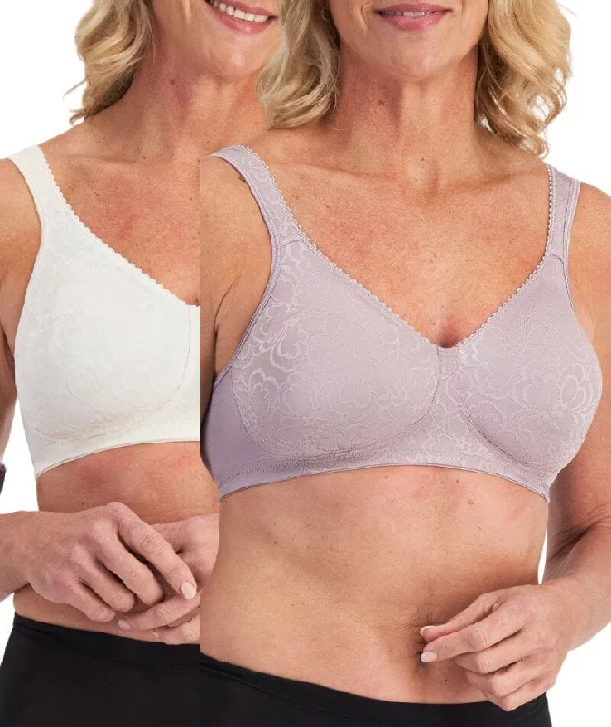 Overstock Sale Playtex 18 Hour Ultimate Lift & Support Wire-Free Bra 2-Pack - Mother of Pearl/Warm Steel Overstock Sale Playtex 18 Hour Ultimate Lift & Support Wire-Free Bra 2-Pack - Mother of Pearl/Warm Steel