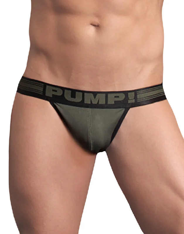 Price Blitz PUMP! Men's Free Fit Low Rise Jock Military Green 15035