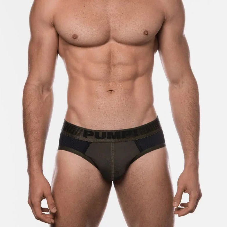 Weekend Specials to Cherish PUMP Military Ribbed brief army green