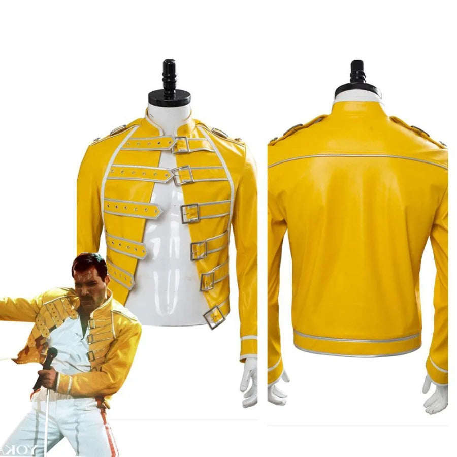 Exclusive Deal Rock Band Queen Lead Vocals Freddie Mercury Cosplay Costume mp005601