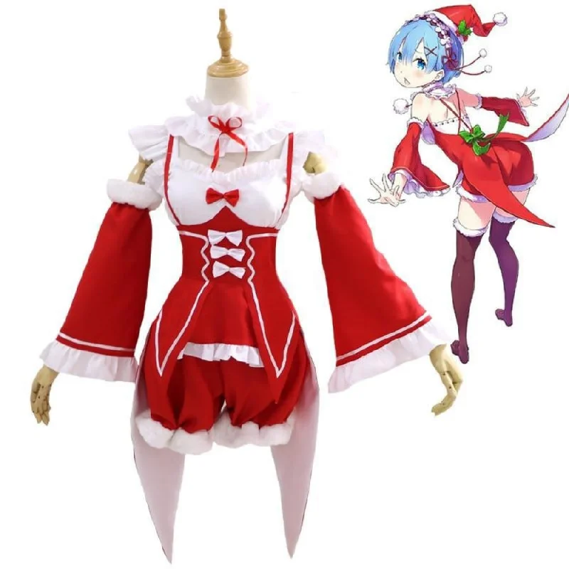 Lowest Price Re Zero Kara Hajimeru Isekai Seikatsu Remu and Ramu Cosplay Costume