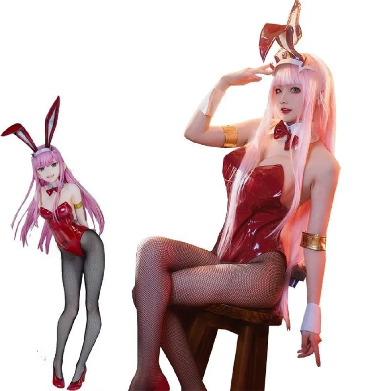 Weekend Offers That Tempt Darling in the Franxx Zero Two Bunny Girl Cosplay Costume 02 Sexy Women Jumpsuit mp005352