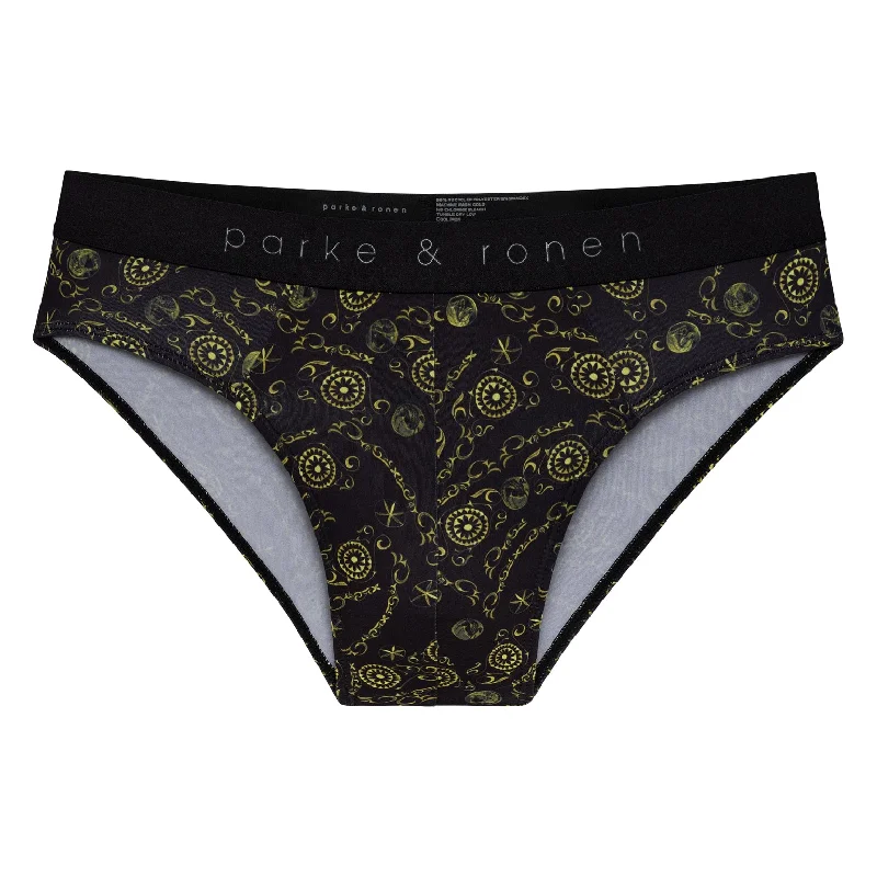 Huge Savings Roman Coins Black Print Low Rise Brief