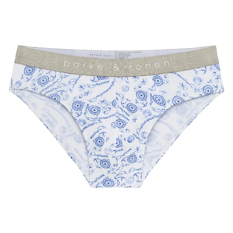 Pay Less Roman Coins Lapis Print Low Rise Brief