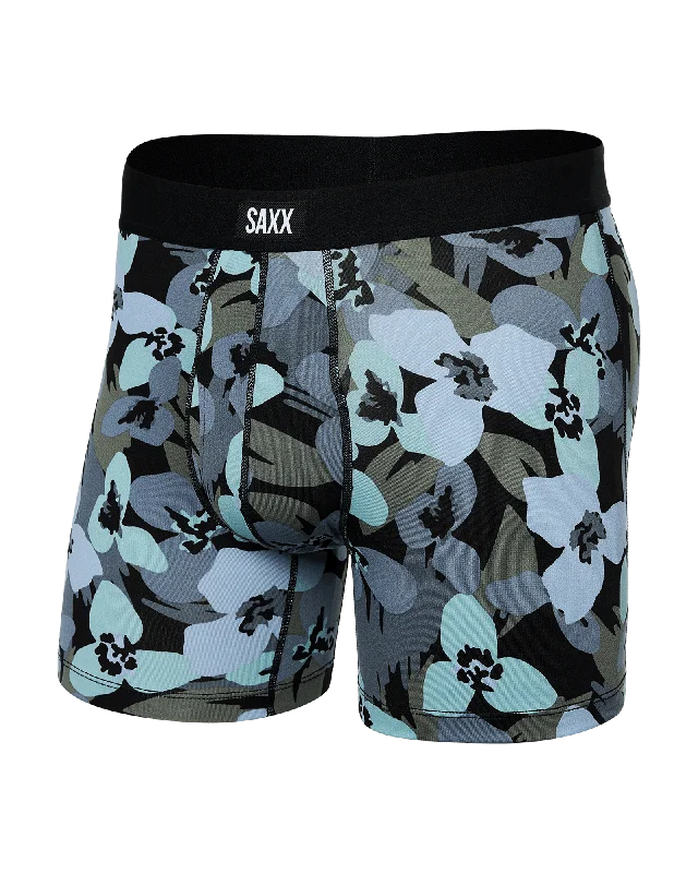 Deep Discounts Saxx Men's Daytripper Boxer Brief Fly - Camo Flowers Blue