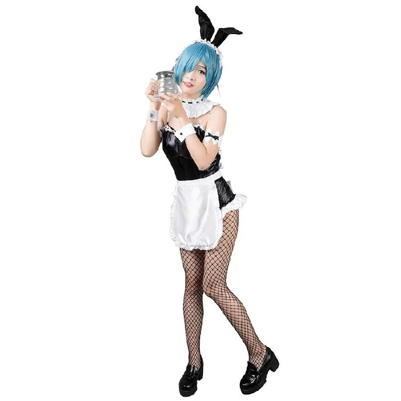 Weekend Savings Extravaganza Re Zero Ram Rem Cosplay Costume Sexy Bunny Anime Costume mp004174