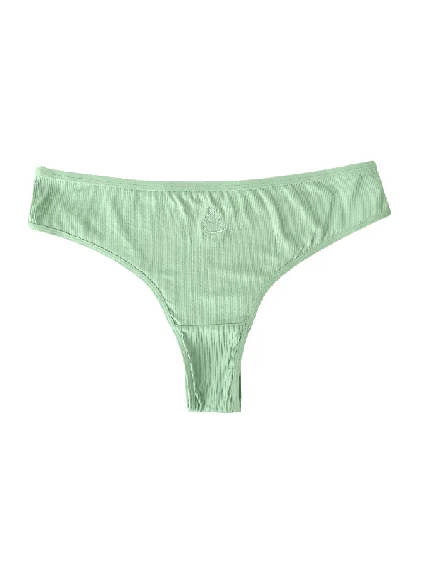 Fantastic Deals AiraModal™ Smiley Christmas Tree Ribbed Thong