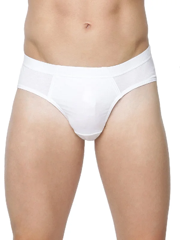 Weekend Savings Delight Soft Stretch Inner Elastic Solid White Brief Suriya (2PCs Pack)