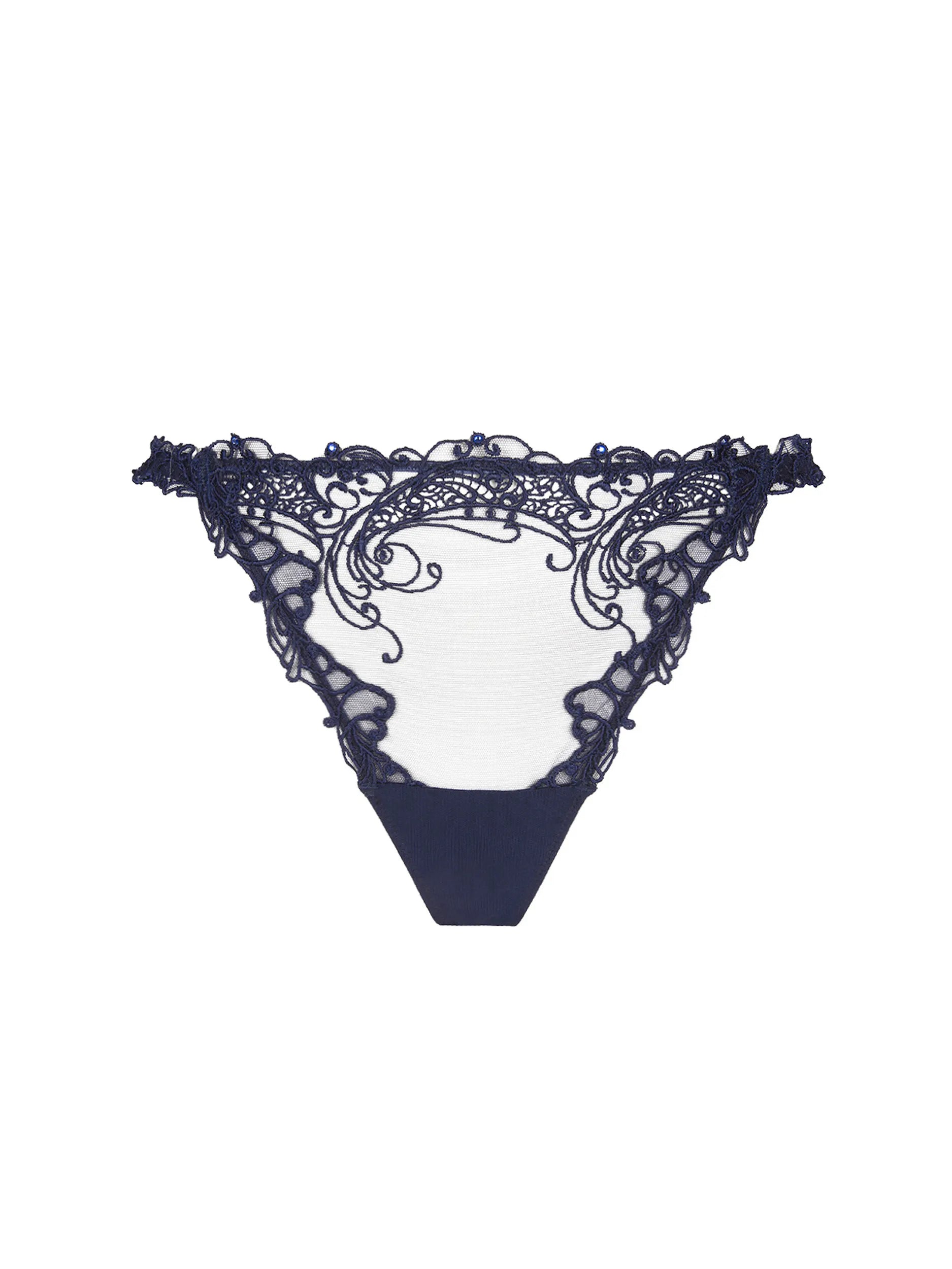 Daily Deals Soir De Venise Sexy Thong In Bleu Venise - Lise Charmel