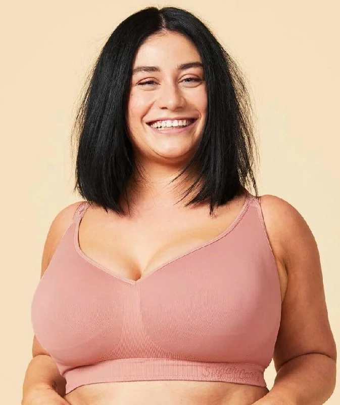 Markdown Sale Sugar Candy Fuller Bust Seamless F-Hh Cup Wire-Free Lounge Bra - Rosewood