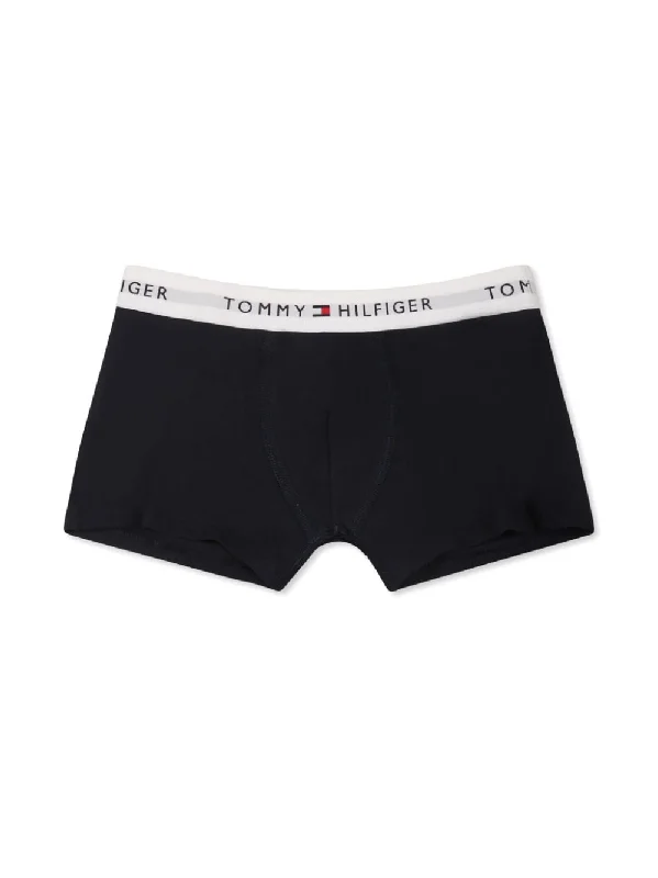 Don't Wait Tommy Hilfiger Boys 2-Pack Logo Waistband Trunks - Desert Sky/Desert Sky