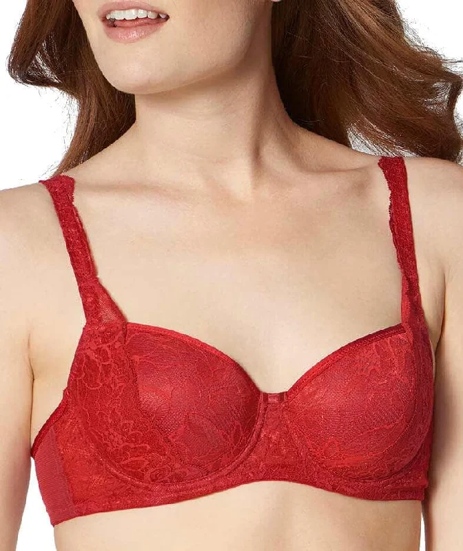 Special Offer Triumph Amourette Charm Half-Cup Underwired Padded Bra - Spicy Red