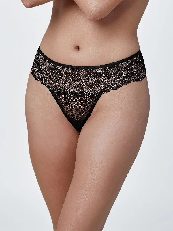 Crazy Savings Unveil Lace Trim Thong - FINAL SALE