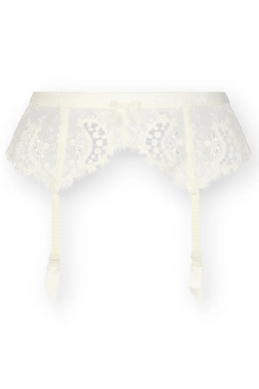 Celebrate the Weekend with Discounts Wish Suspender Belt - Ivory