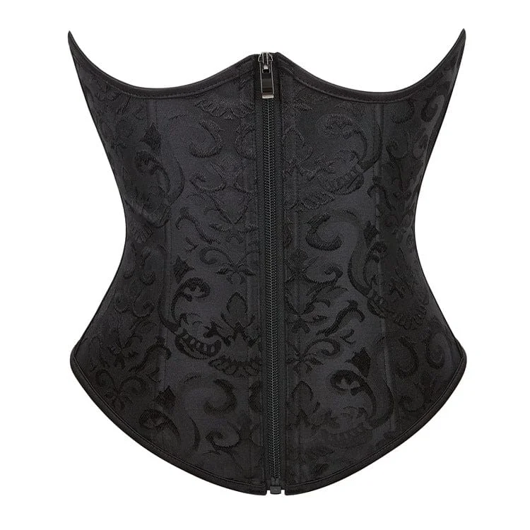 Price Smash Women's Gothic Embossing Lace-up Underbust Corset