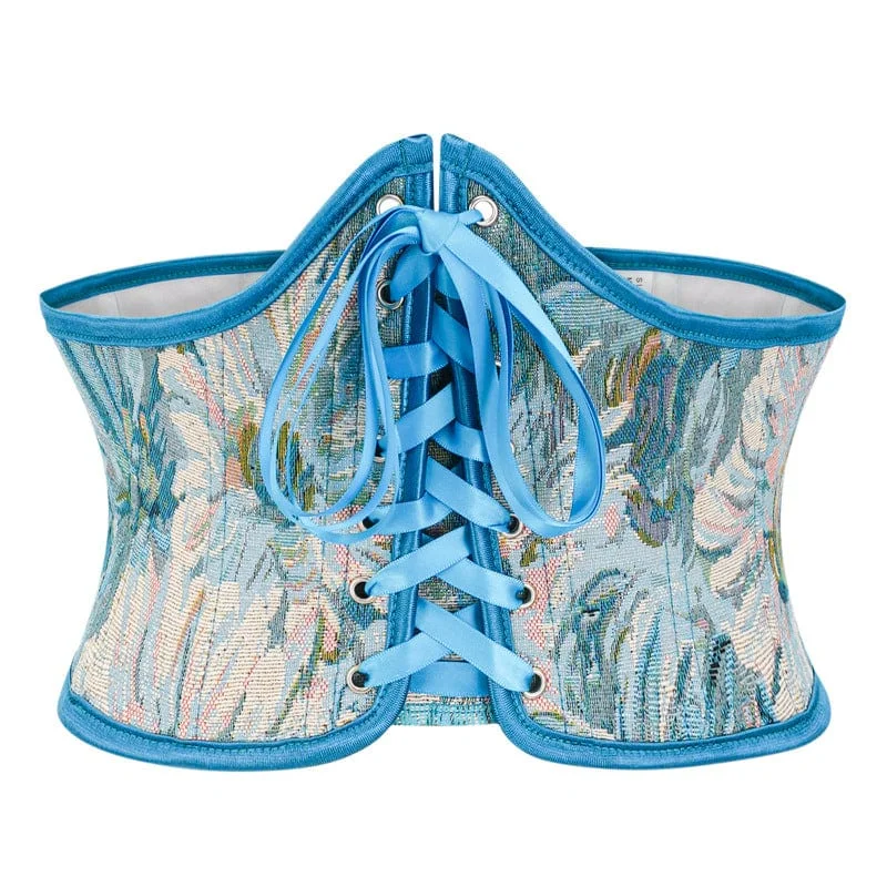 Best Deals Women's Gothic Lace-up Floral Embroidered Underbust Corset